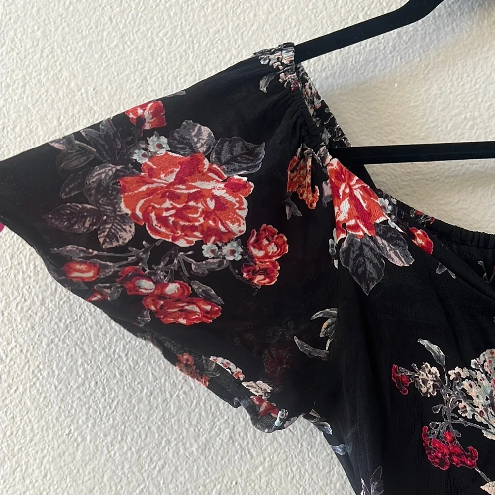 Angie Black and Red Floral Dress - Picture 3 of 5